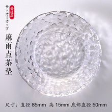 Load image into Gallery viewer, Japanese Style Glass Tea Cup Saucer Mat Pad with Glod Rim for Kung Fu Tea Coffee Coaster Jewelry Storage Trinket Dish