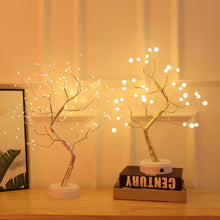 Load image into Gallery viewer, Night Light Home Decoration Bonsai Style Party Cherry Tree Shape LED Light DIY Firework Christmas Gift Plants Switch Copper
