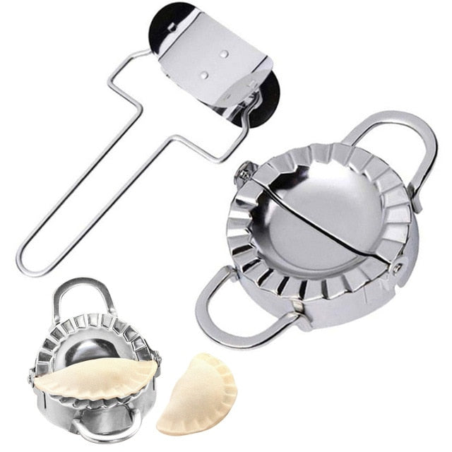 2pcs/set Practical Stainless Steel Dumpling Maker Mold Pie Ravioli Dumpling Mould Kitchen Gadgets Accessories Dropshipping TSLM1