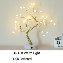 Load image into Gallery viewer, Night Light Home Decoration Bonsai Style Party Cherry Tree Shape LED Light DIY Firework Christmas Gift Plants Switch Copper
